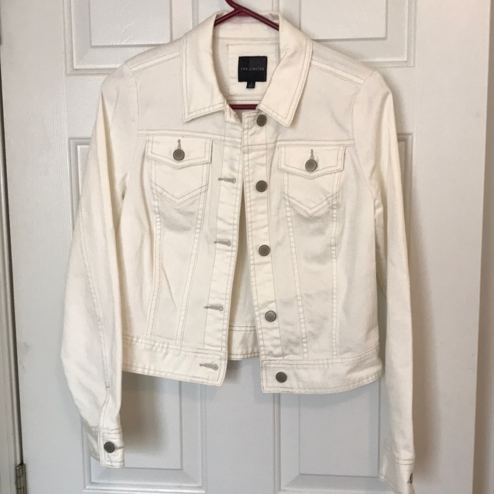 EUC white denim jacket